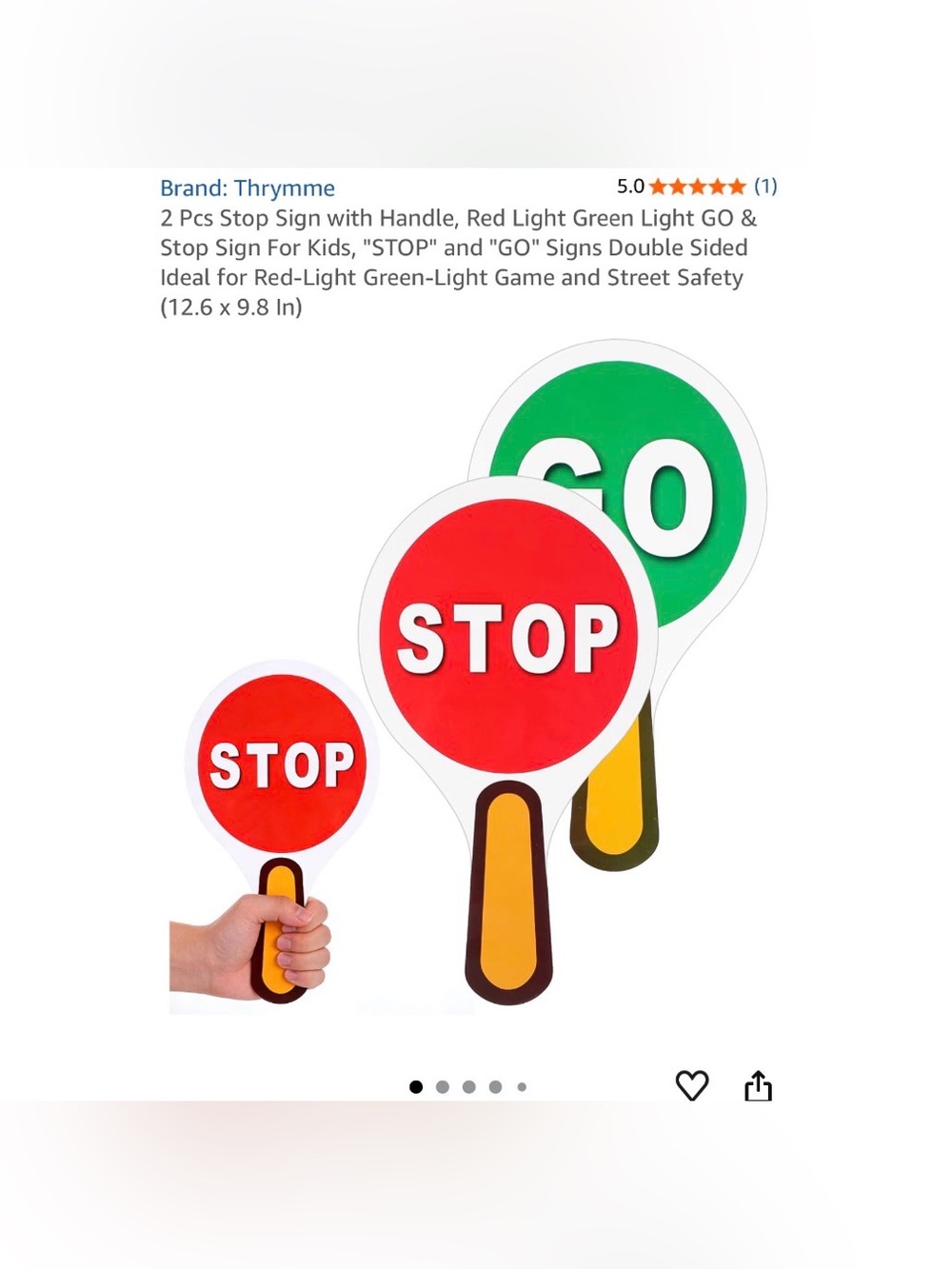 Red & Green Stop/Go Handheld Signs